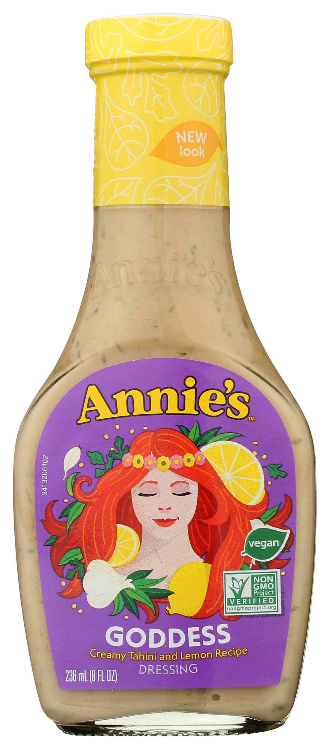 Annies Goddess Dressing, Plastic, 8 Fl Oz, Case of 6, Pack of 48