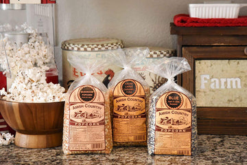 Amish Country Popcorn | 3-2 Lb Bags | 2 Lbs Mushroom - 2 Lbs Extra Large Caramel Type - 2 Lbs Blue Popcorn Kernels | Old Fashion
