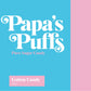 PAPAS PUFFS Cotton Candy Flavored Sugar Candy - Fat-Free, Gluten-Free, 1.68 lb, White, Individually Wrapped in Resealable Tub