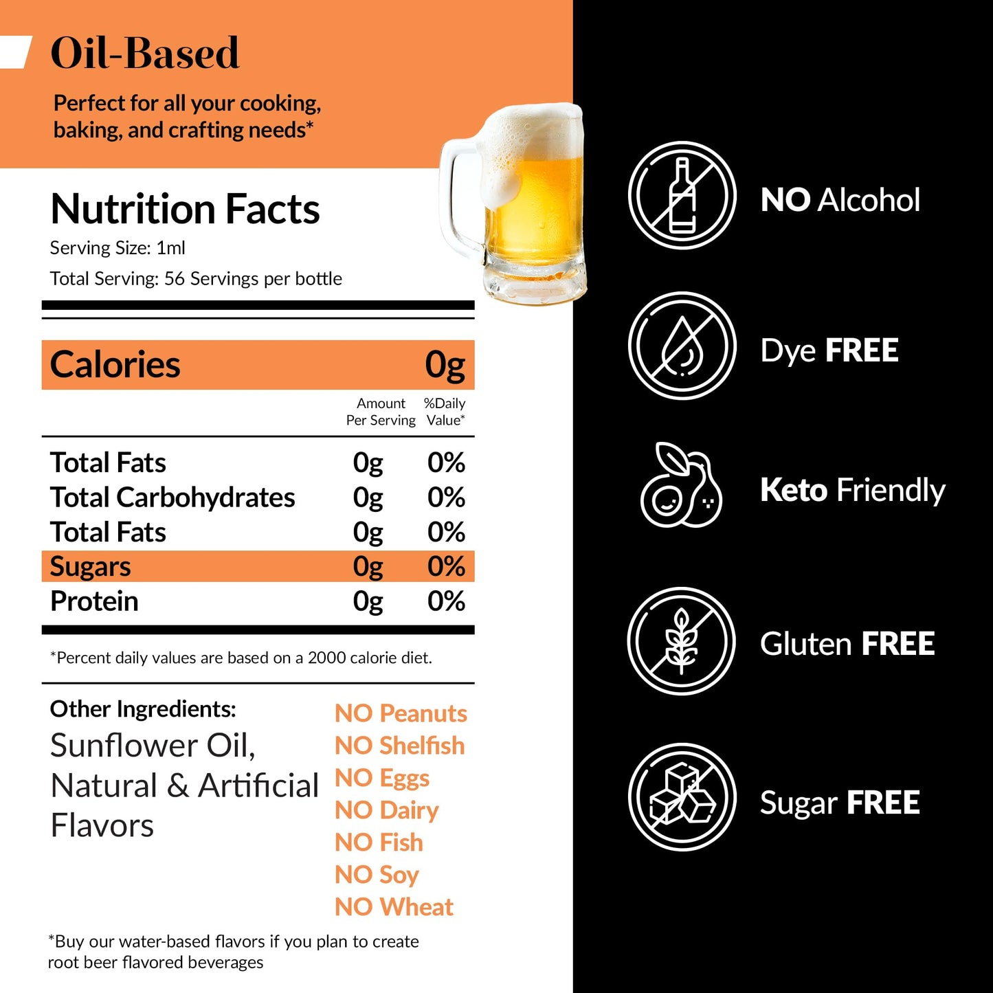 Dolce Foglia Root malt-inspired Extract – Oil-Soluble, Sugar-Free Flavoring for Baking & Desserts – 2 Oz.