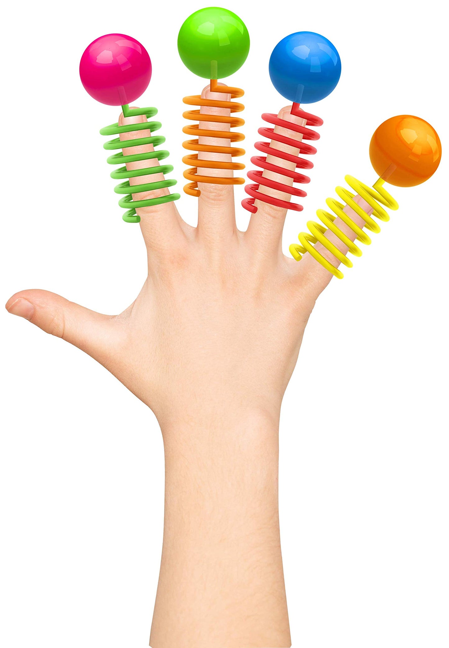 Spring Pop Finger Sucker Kids Candy on a Spring - Assorted Fun Flavors 24 Count (12 Individually Wrapped Pack of 2) Kosher Fun L