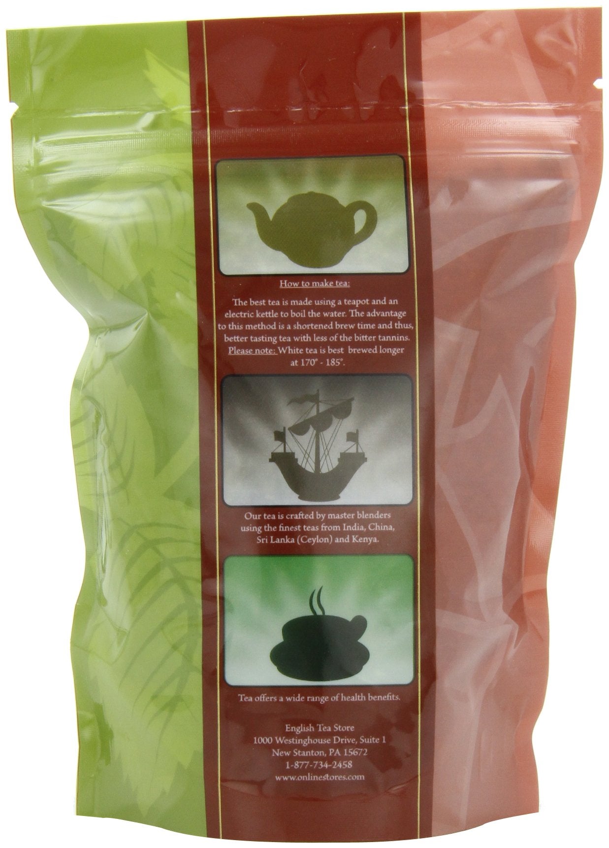 English Tea Store Loose Leaf Herbal Tea Pouches, Caffeine Free, 2 Ounce