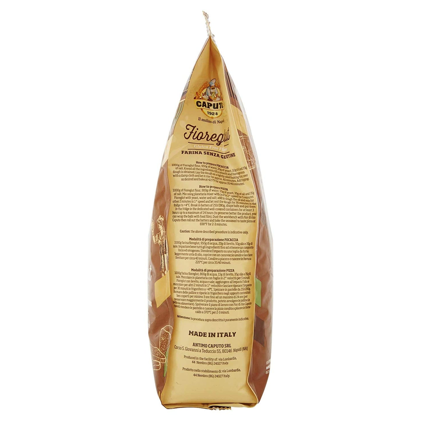 Antimo Caputo Gluten Free Pizza Flour 2.2lb - All Natural Multi Purpose Flour & Starch Blend for Baking Pizza, Bread, & Pasta 12