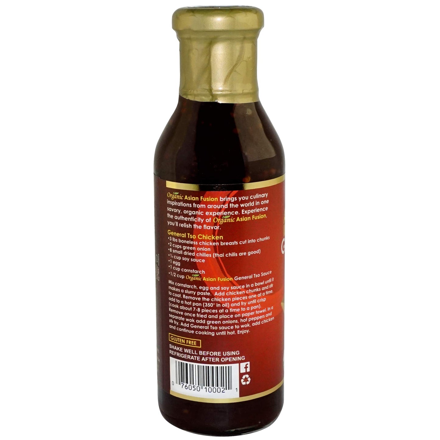 Asian Fusion General Tso Sauce, 15 Ounce - Non-Gmo, Organic Certified, Kosher & Gluten Free (6 Pack)
