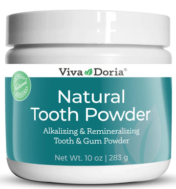 Viva Doria Natural Tooth Powder | Remineralizing Tooth Powder | Natural Teeth Whitening Powder | Toothpaste Power | Breath Freshener | Refreshing Mint Flavor | 10 Oz