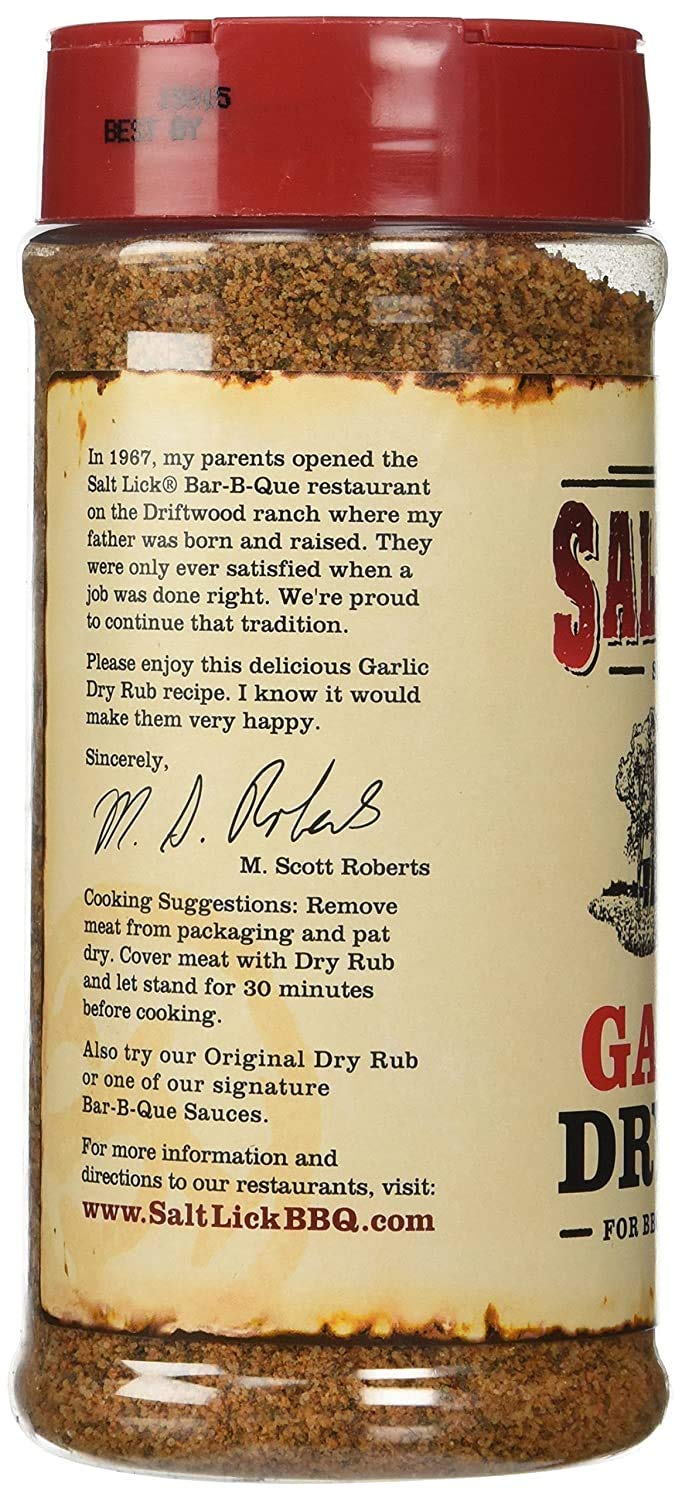 The Salt Lick Bbq Garlic Dry Rub 12 Oz