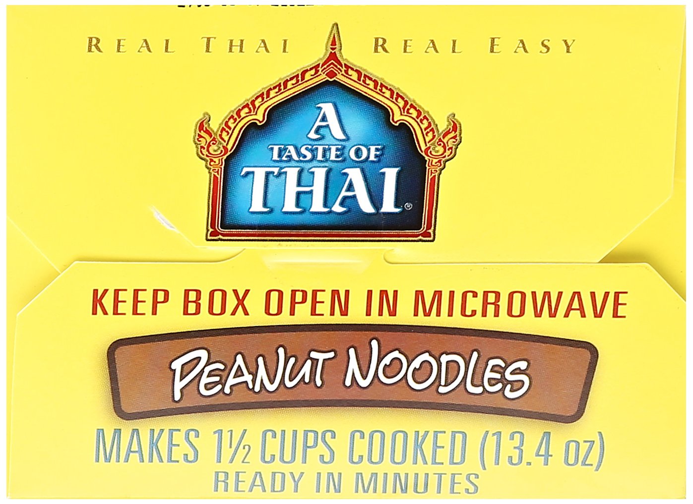 A Taste of Thai Peanut Noodles - 5.25oz Single Pack Heat & Eat Instant Noodles Flavored with Classic Thai Sauce | Gluten-Free |