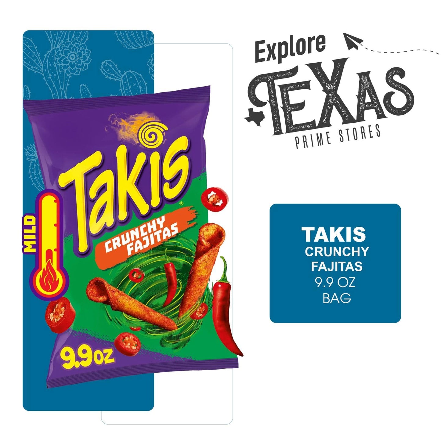 Takis Crunchy Fajitas Tortilla Chips 4-Pack, 9.9 oz Bags, Hot Chili Pepper Flavor