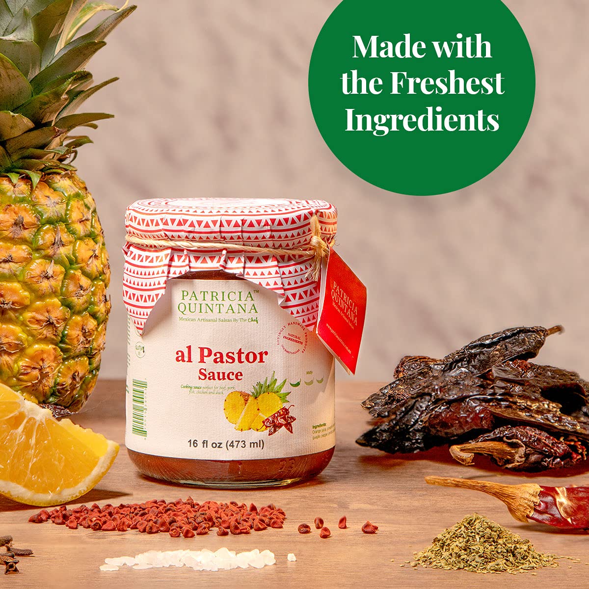 Patricia Quintana Al Pastor Cooking Sauce - Authentic Artisanal Mexican Marinades - Perfect For Making Al Pastor Tacos, Al Pasto