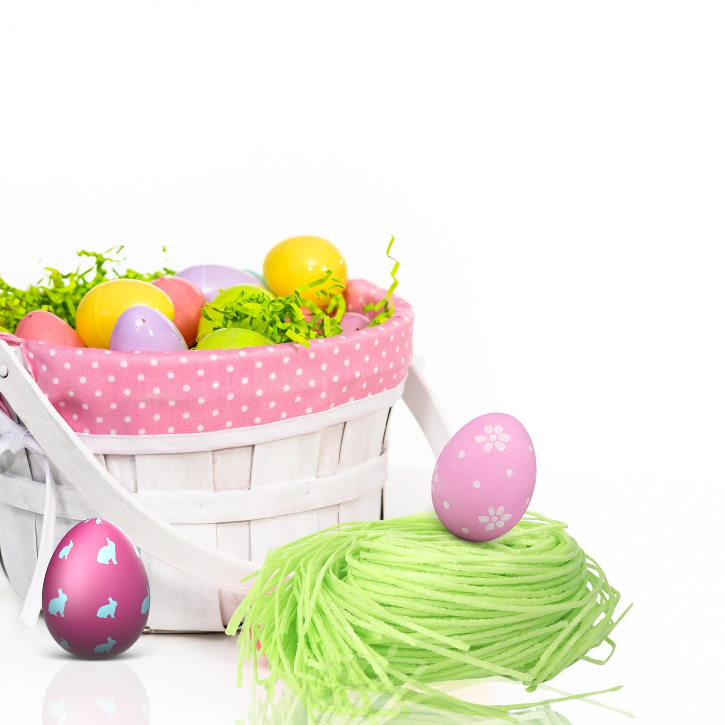 Edible Easter Grass, Fruit Flavored Cake And Cupcake Toppers, Basket Stuffers, Pack Of 3