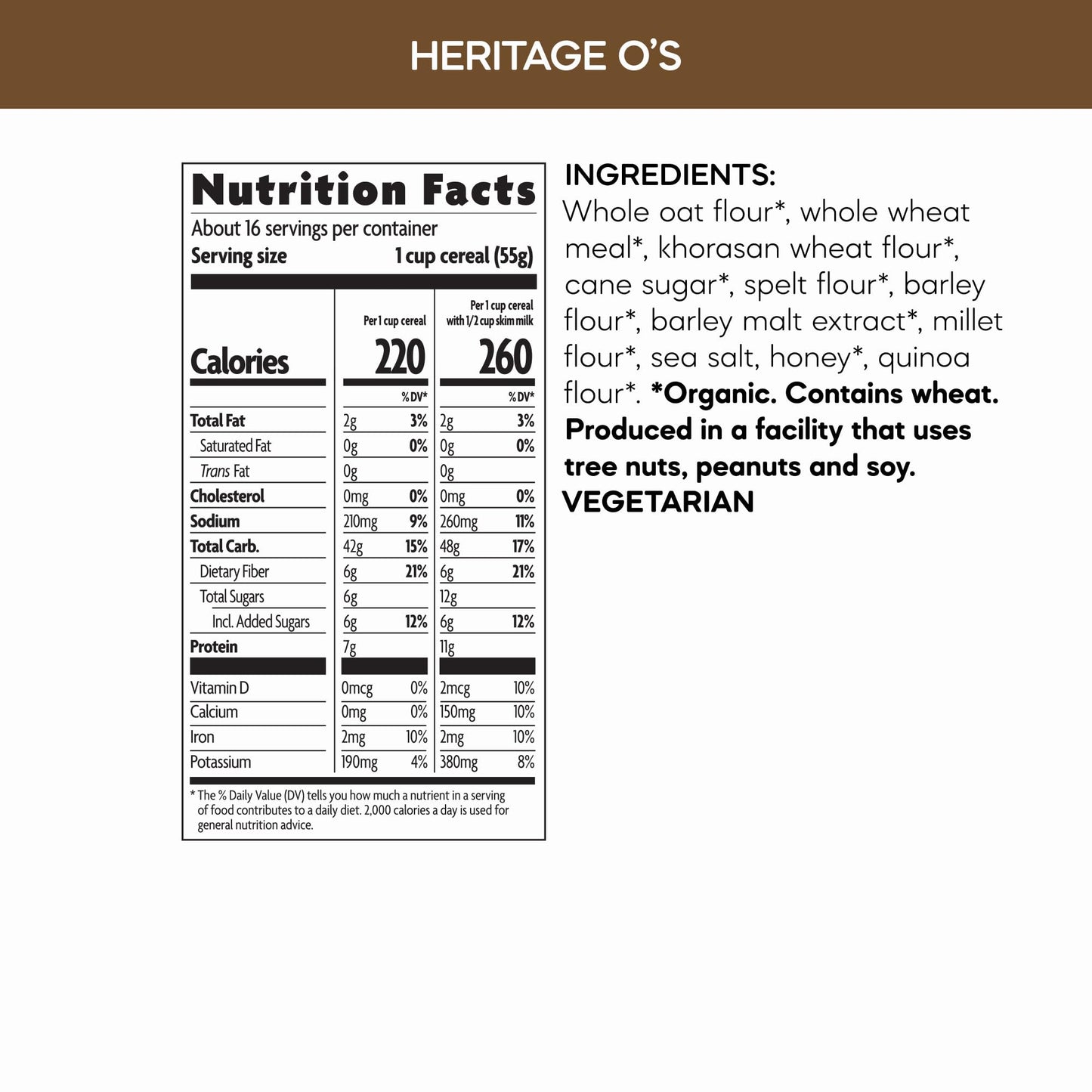 Nature s Path Organic Heritage O s Cereal, 32 oz (Pack of 6), Non-GMO, Earth Friendly Packaging