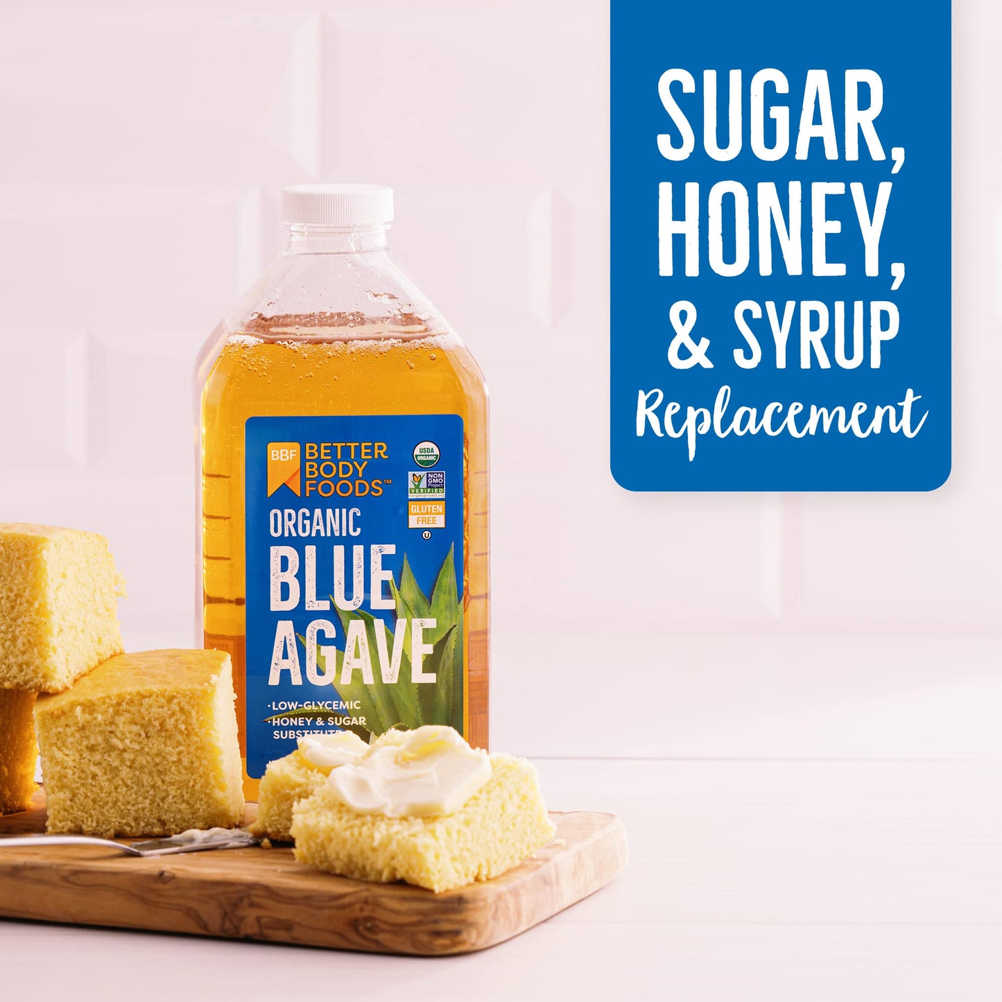 BetterBody Foods Organic Blue Agave Sweetener, Low Glycemic, 78 Fl Oz