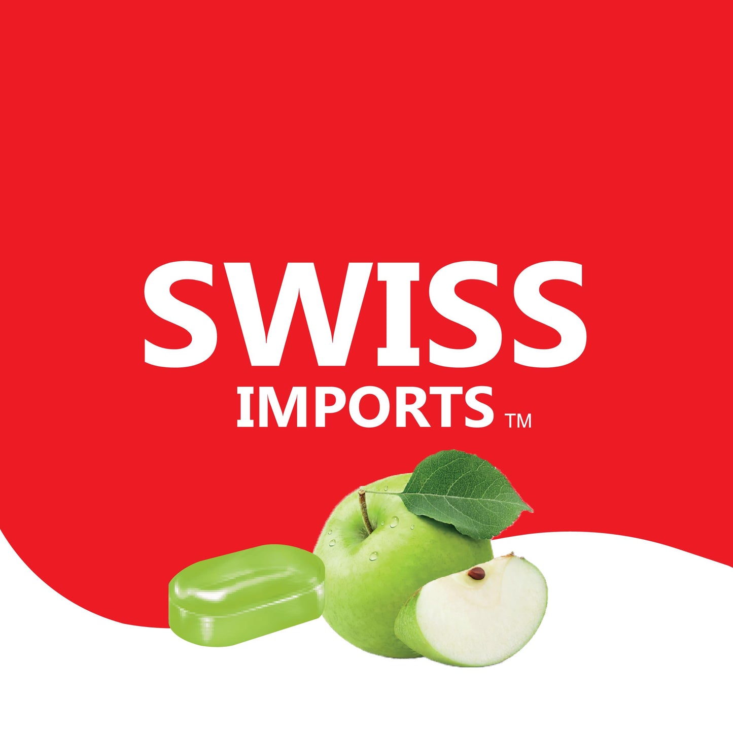 Swiss Imports Sugar Free Bonbons Hard Candy Drops, Apple, 1.4 Oz/40G Box, 9 Pack