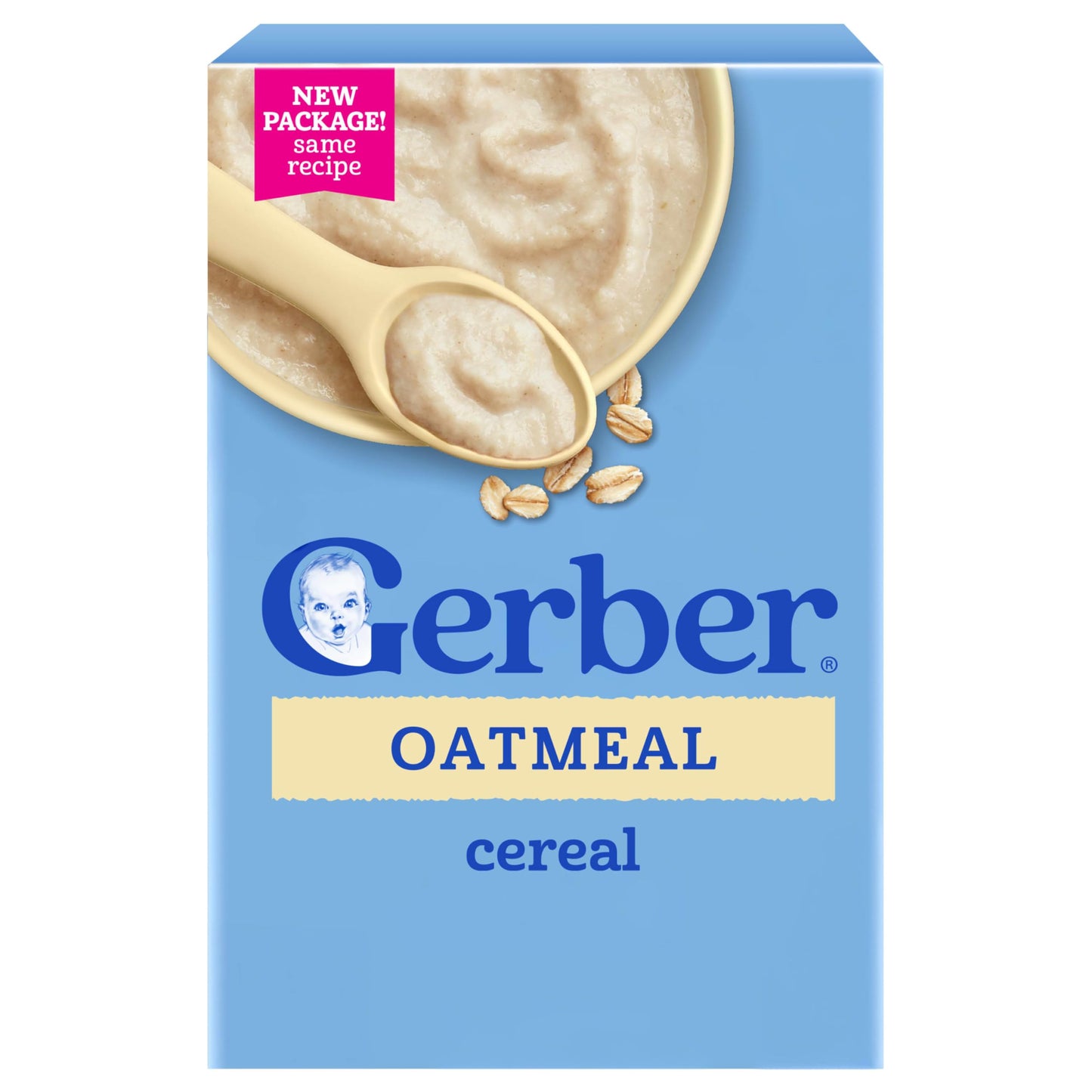 GERBER CEREAL FOR BABY GRAIN AND GROW 1st Foods Non GMO Oatmeal 4x16oz