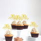 Rssta i Cupcake Toppers, Glitter Cheers to 30 Years, 2.8x4.1 inches, Gold, Paper, Model XM090-30