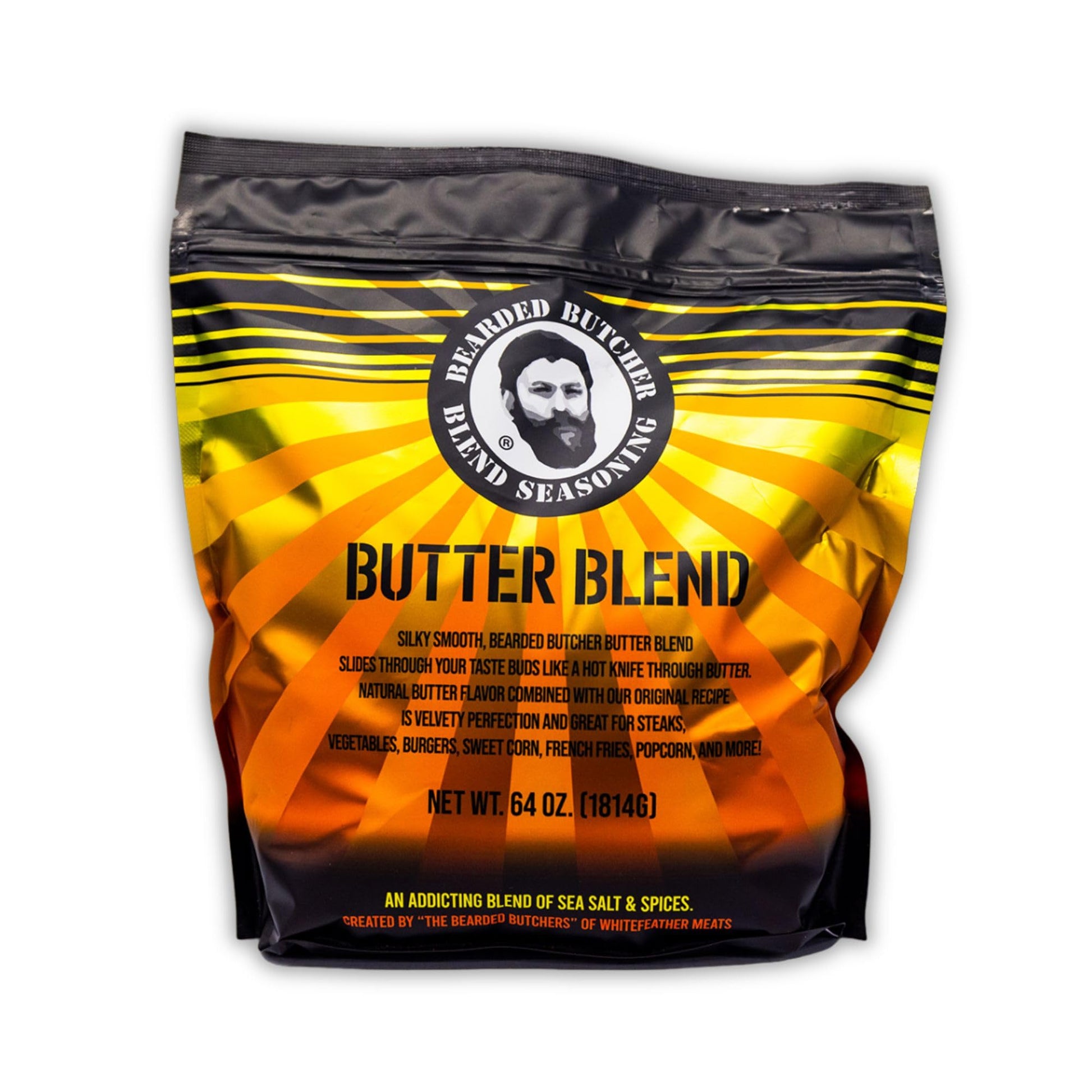 Bearded Butchers Butter Blend, 64 oz Bag (4 lbs) - Silky Smooth Butter Flavor for Chicken, Steak, Corn on the Cob, Grilled Chees