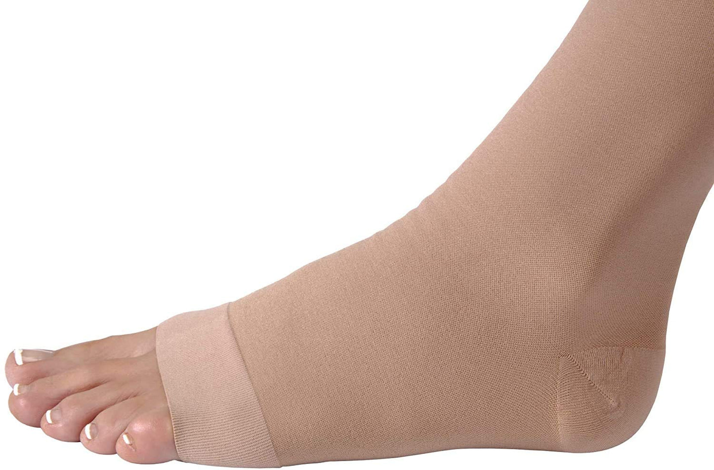 Jobst Relief Compression Stockings 20-30 Mmhg Thigh High Silicone Dot Band Open Toe Beige Small