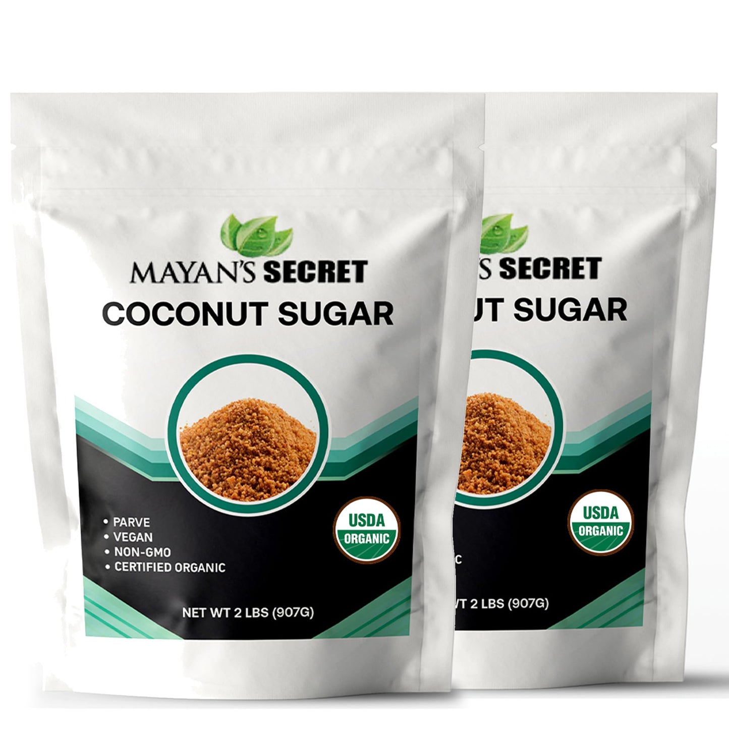 Mayan s Secret 2 lbs USDA Certified Brown Coconut Sugar Organic for Baking - Low Glycemic | Unrefined | Trace Minerals (1 Pound