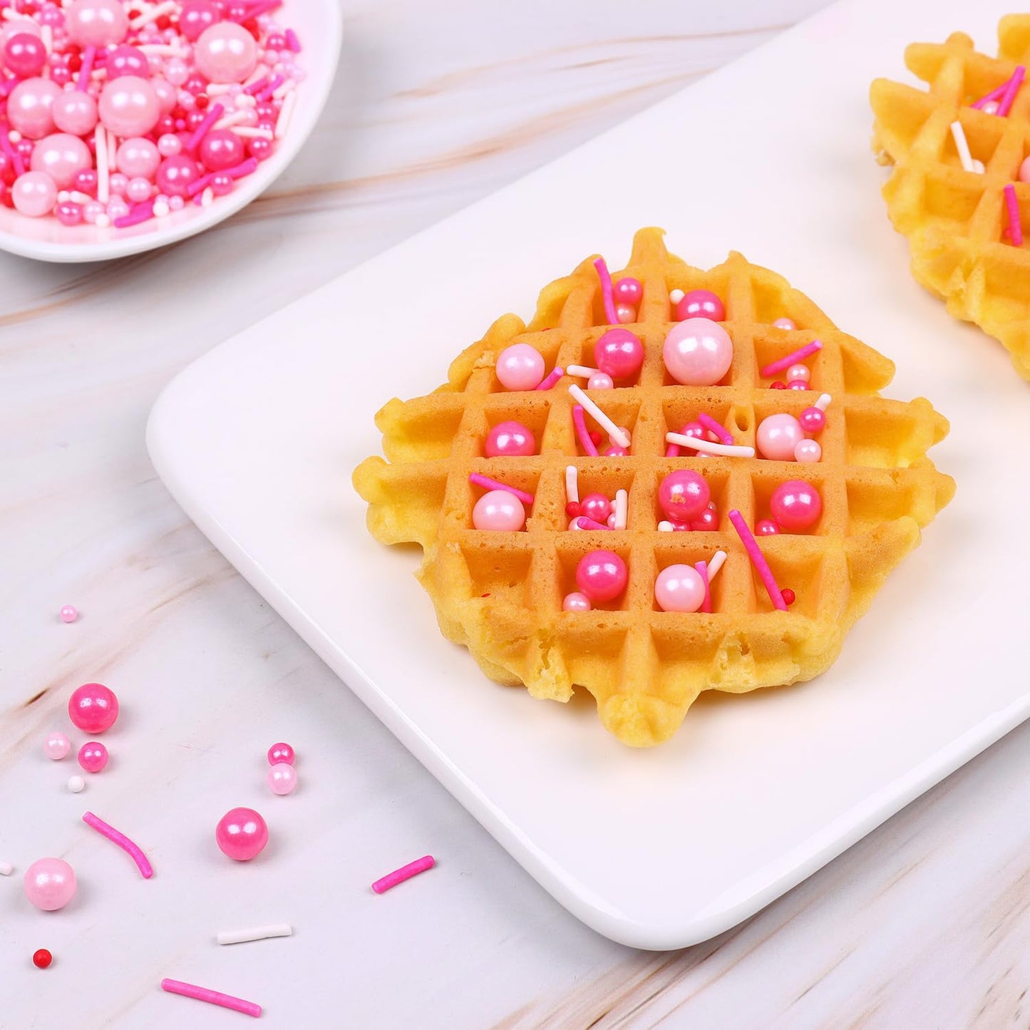Pink Sprinkles For Cake Decorating 4.23Ounce - Pink Pearl Sprinkles For Cupcake Toppers, Ice Cream, Candy, Cookie Decorations -