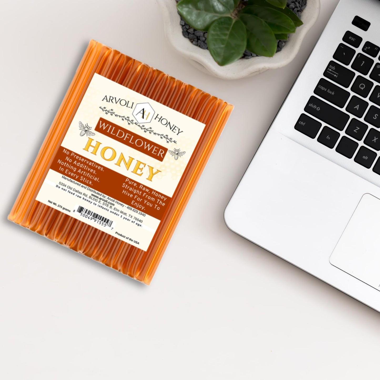 Raw Honey Sticks - Honey Sticks For Tea - Honey Straws - One Teaspoon Of Pure Raw Honey Per Stick - (50 Pack) Each Stick Is Glut