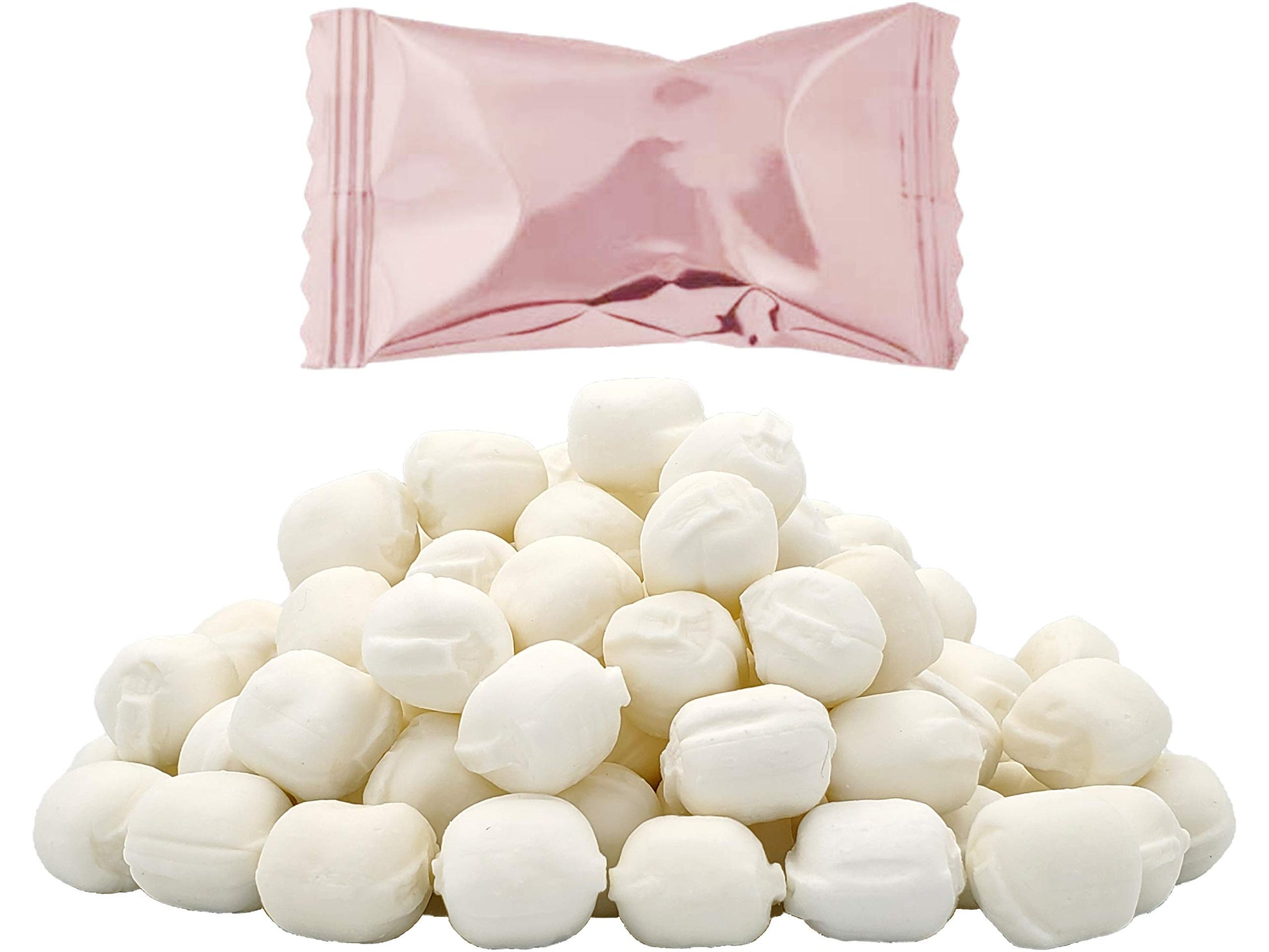 Fruidles Rose Gold Buttermints, Fat-Free Mint Candies, Individually Wrapped, 55 Count, Kosher Certified, White