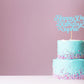 EDSG Personalized Birthday Cake Topper, Double-Sided Glitter Card, Custom Age & Name, Purple