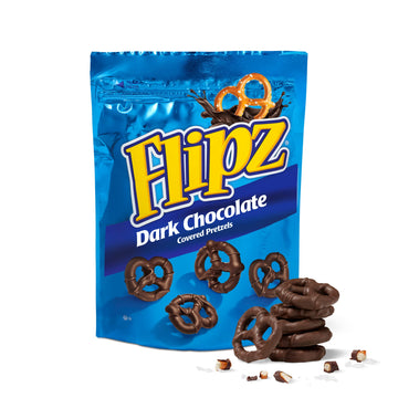 Flipz Dark Chocolate Covered Pretzels (4 Ounce, Pack Of 6), Perfect Sweet, Salty, & Crunchy Snack For Adults And Kids