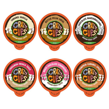 Crazy Cups Flavored Decaf Coffee Variety Pack, Hot Or Iced Coffee For Keurig K Cups Machines, Decaf Variety Pack Coffee In Recyc
