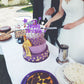 Pargleev Glittery 21st Birthday Cake Topper, Purple Silver, Personalised with Star, Model hbcp-zycp21-221027