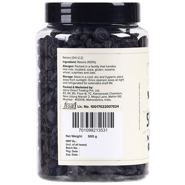 Urban Platter Seedless Black Raisins, 500G