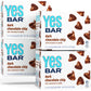 The Yes Bar - Dark Chocolate Chip - Plant Based Protein, Decadent Snack Bar - Vegan, Paleo, Gluten Free, Dairy Free, Low Sugar, 