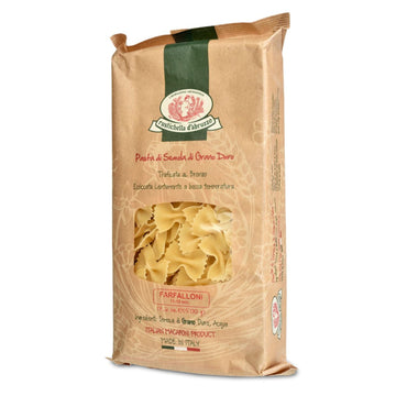 Rustichella dAbruzzo Farfalloni Large Bow-Tie Pasta, Soft Ridges, 500g (17.64 oz) - Ideal for Pasta Salads & Sauces