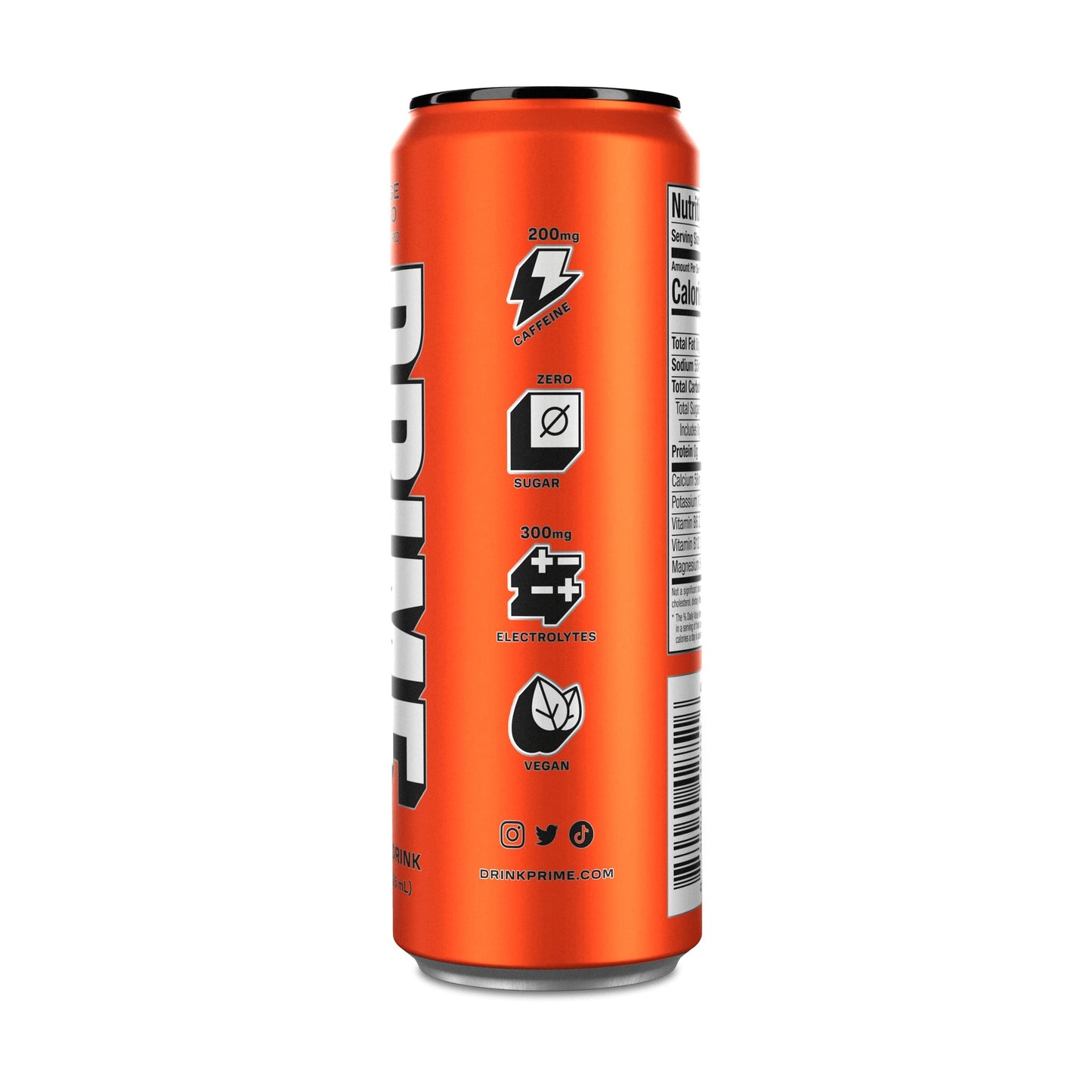 Prime Energy Orange Mango | Zero Sugar Energy Drink | Preworkout Energy | 200Mg Caffeine With 355Mg Of Electrolytes And Coconut Water For Hydration| Vegan | Gluten Free |12 Fluid Ounce | 12 Pack