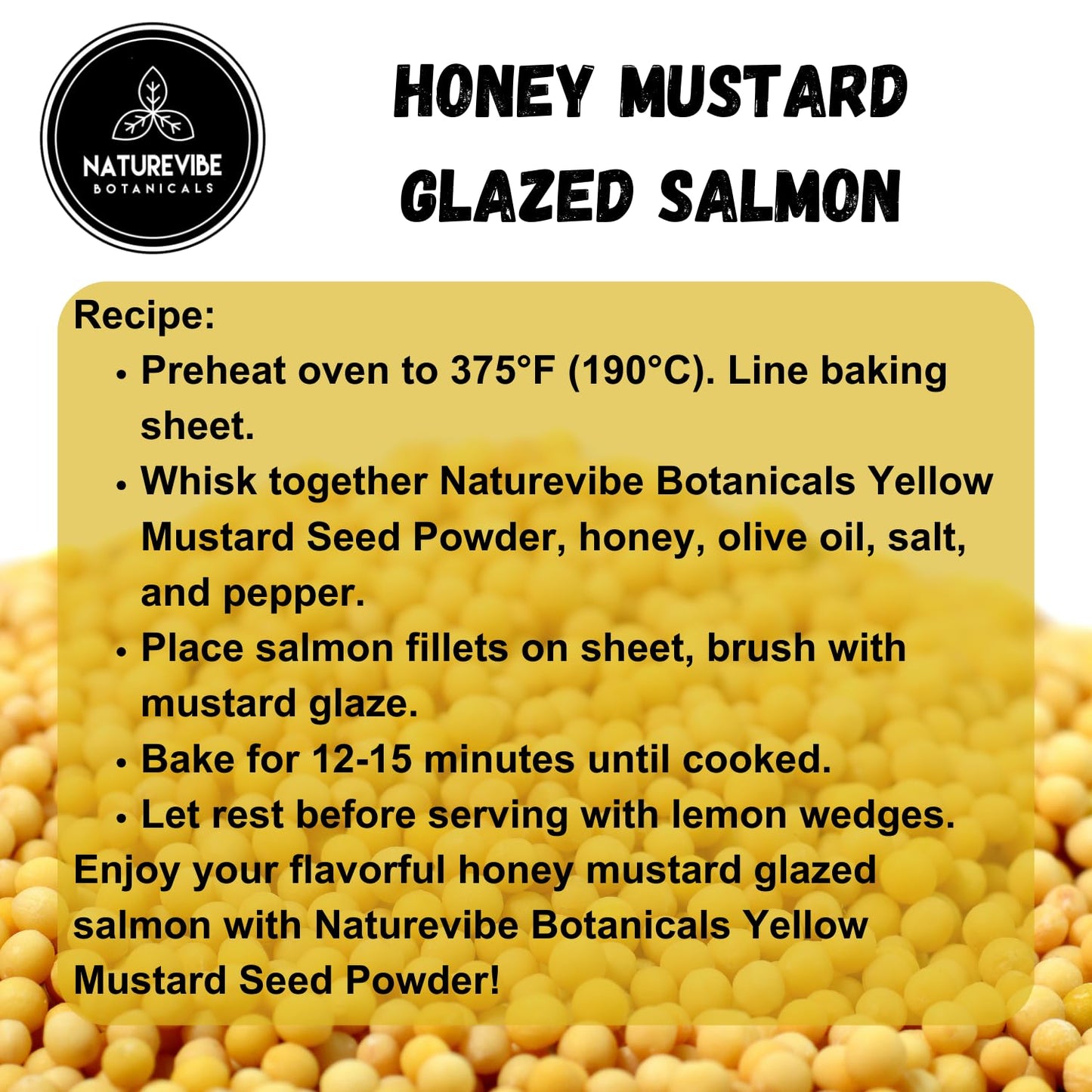 Yellow Mustard Seed Powder By Naturevibe Botanicals 5Lb | 100% Pure Yellow Mustard Grounded | Adds Flavor | Bulk Bag (80 Ounces)