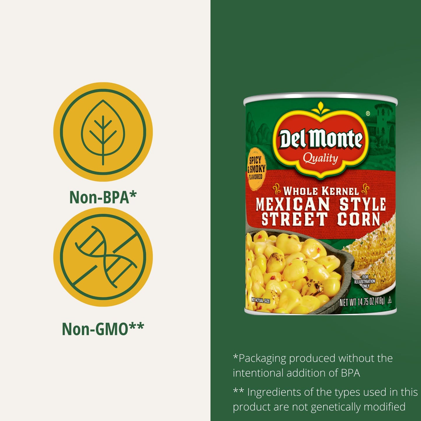 Del Monte Mexican Street Corn, 14.75 oz. Can (Pack of 12)