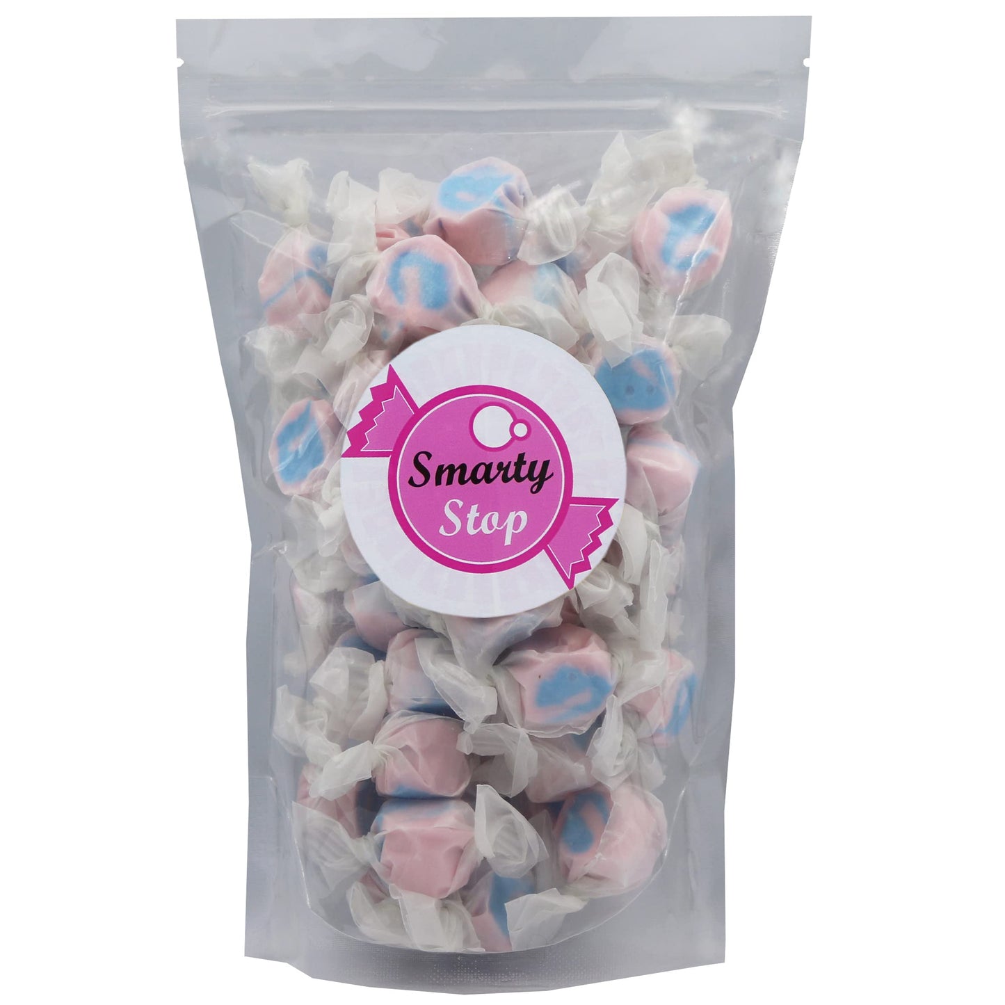 Gourmet Soft And Chewy Salt Water Taffy Candy - Individually Wrapped - Bulk Bag (Cotton Candy, 2 Pound (Pack Of 1))