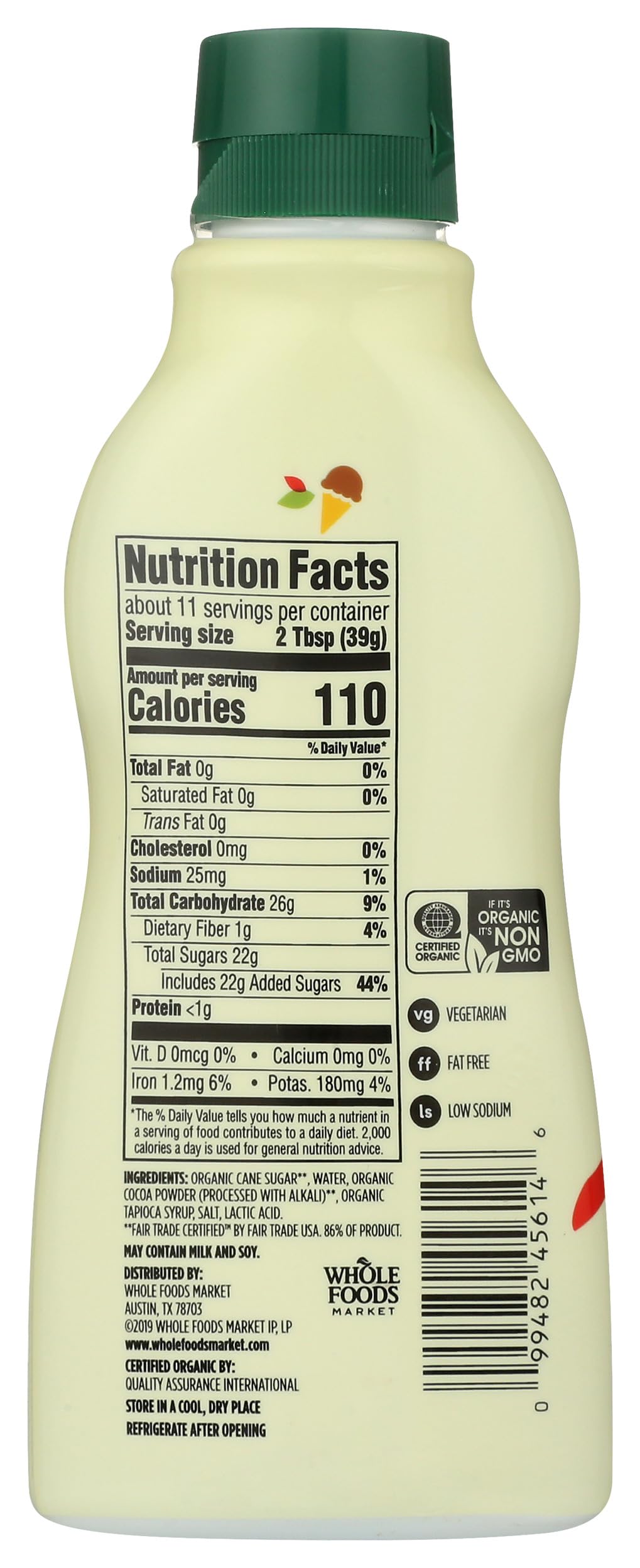 365 by Whole Foods Market Organic Chocolate Syrup, 15.8 Fl Oz