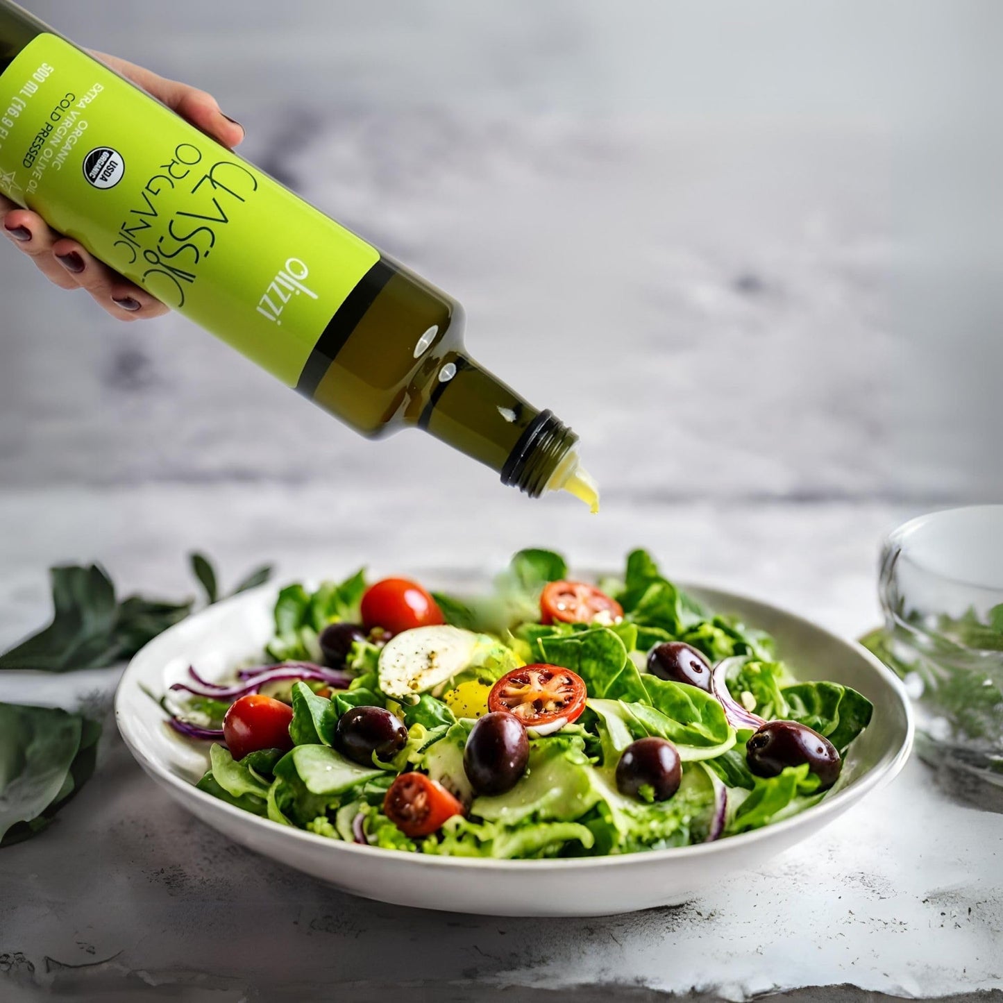 Olizzi Classic Organic Olive Oil Extra Virgin Cold Pressed, New Harvest, Hand Picked, Usda Organic, Kosher, Smooth And Fruity Ev