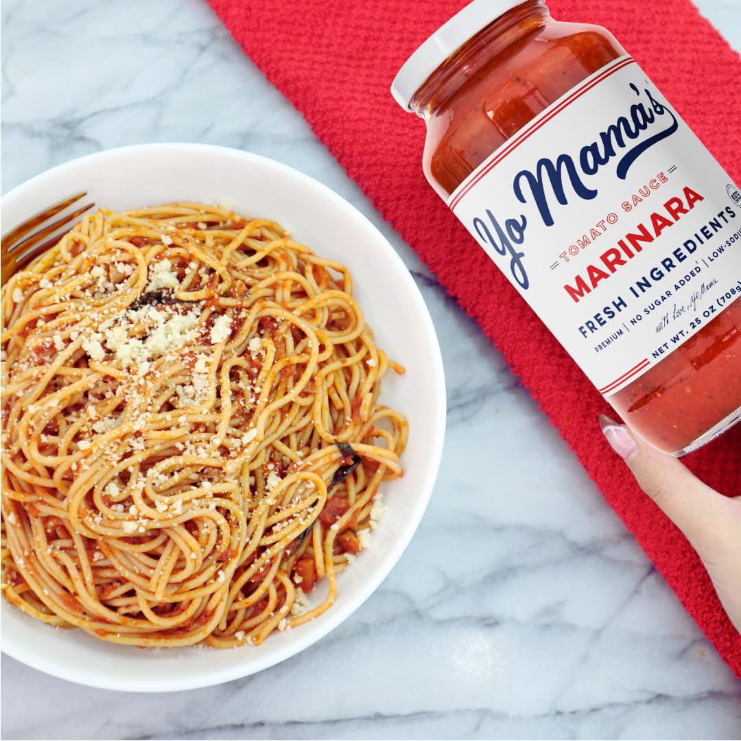 Yo Mamas Foods Keto Marinara Sauce - No Sugar Added, Low Carb, Gluten Free - 1.56 lb - Model 0868391000319