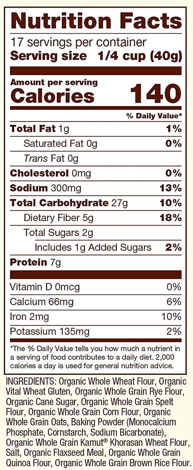 Bob'S Red Mill Organic Whole Grain Pancake & Waffle Mix 24 Oz (Pack Of 4)