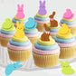 Sugar Robot Edible Easter Cupcake Toppers for Cake Decorating - Edible Bunnies Decor - Bunnies & Chicks Cake Toppers and Cupcake
