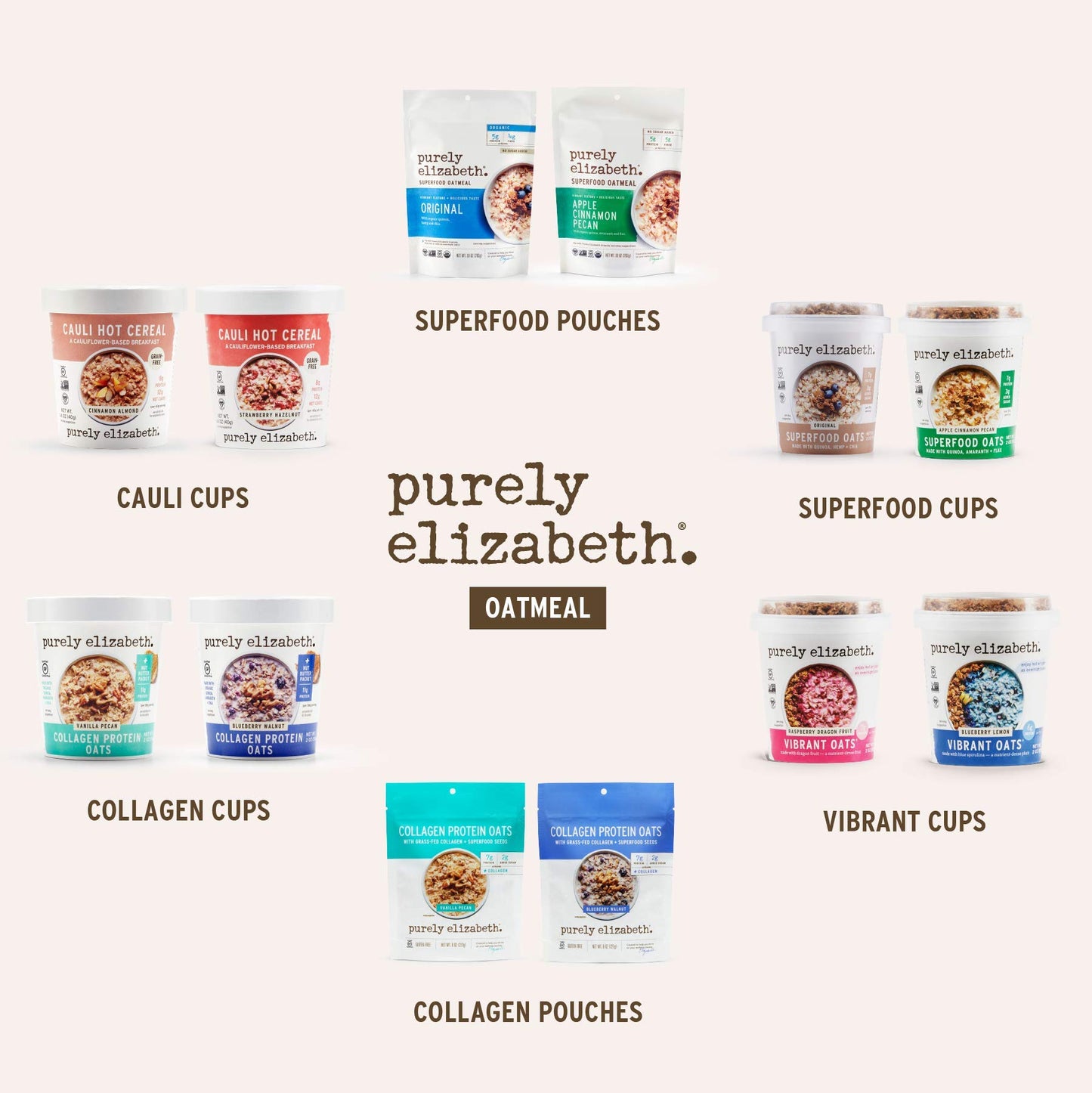 Purely Elizabeth Vegan Gluten-Free Superfood Oats Cup, Apple Cinnamon Pecan (4 Ct.)