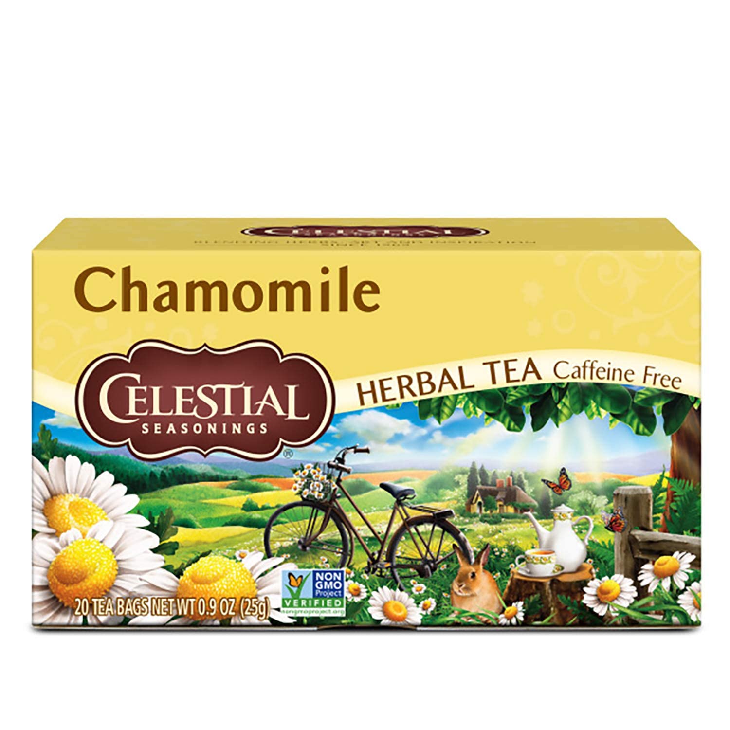Celestial Seasonings Chamomile Herbal Tea, Caffeine Free, 20 Bags, Pack of 6, Model 48870