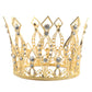 Janou Crown Tiara Cake Topper Crystal Children Hair Ornaments For Wedding Birthday Baby Shower Party Cake Decoration (Gold)
