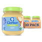 Gerber Stage 1 Baby Food, Organic Apple Jar, Fruit Puree, Vitamin C, Non-Gmo, Baby Food Fruit, Puree Jars Glass, 10-Pack