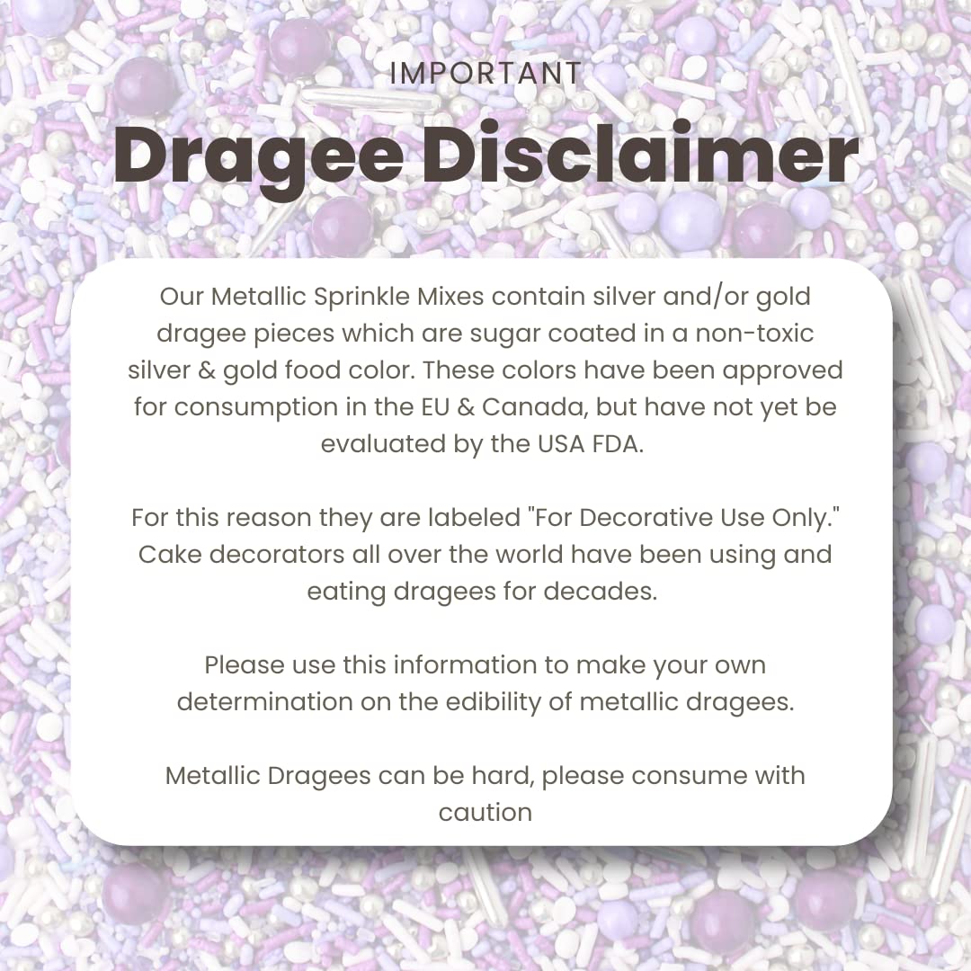 Perfectly Purple Sprinkle Mix| Made in USA By Sprinkle Pop| Monochromatic Mix of Rich Purples| Purple White Sprinkles For Decora