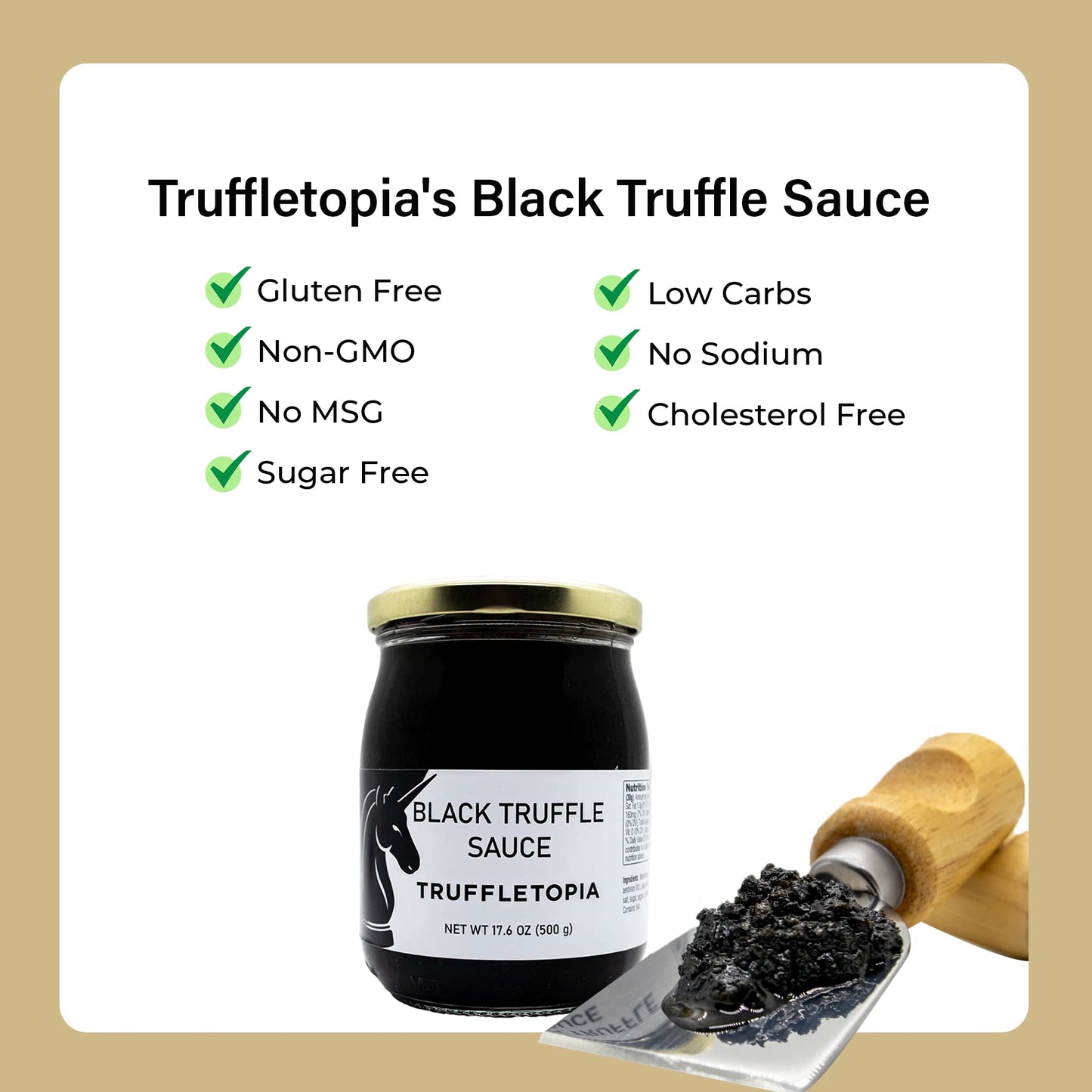 Truffletopia I Black Truffle Sauce I With Real Natural Black Truffles I For Seasoning, Cooking & Baking I Gluten Free, Non-GMO,