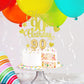 HOGRTi 90th Birthday Cake Decorations Set with Candles, Toppers & Picks, Gold Series