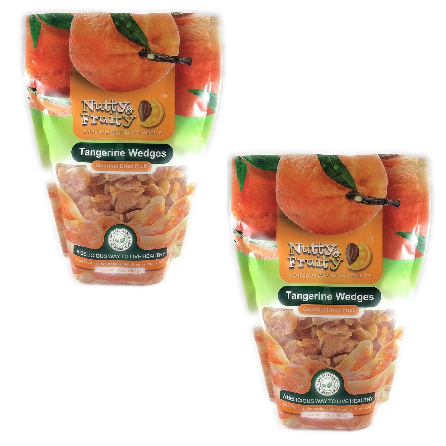 Nutty & Fruity Dried Tangerine Wedges 2 20 Oz Bags
