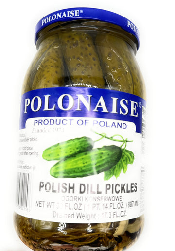Polonaise Polish Dill Pickles Pack of 4 Jars (17.3 fl oz)